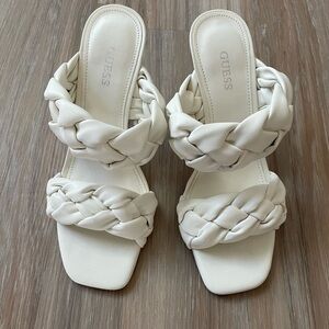Guess Women's Braided Sandals in Cream